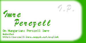 imre perczell business card